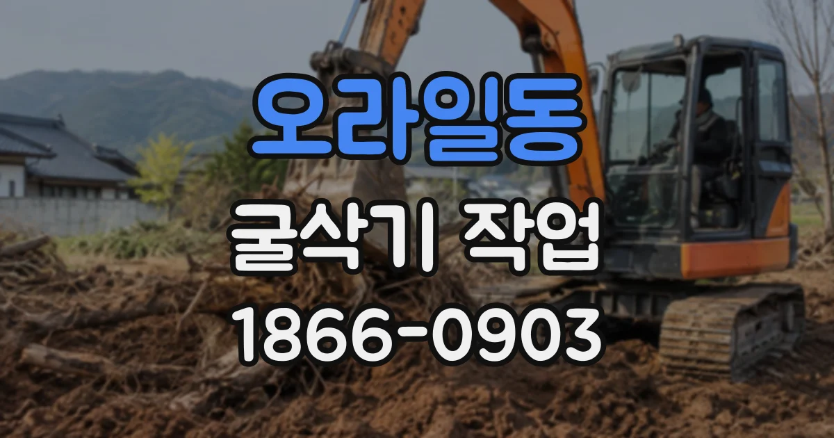 오라일동 굴삭기작업