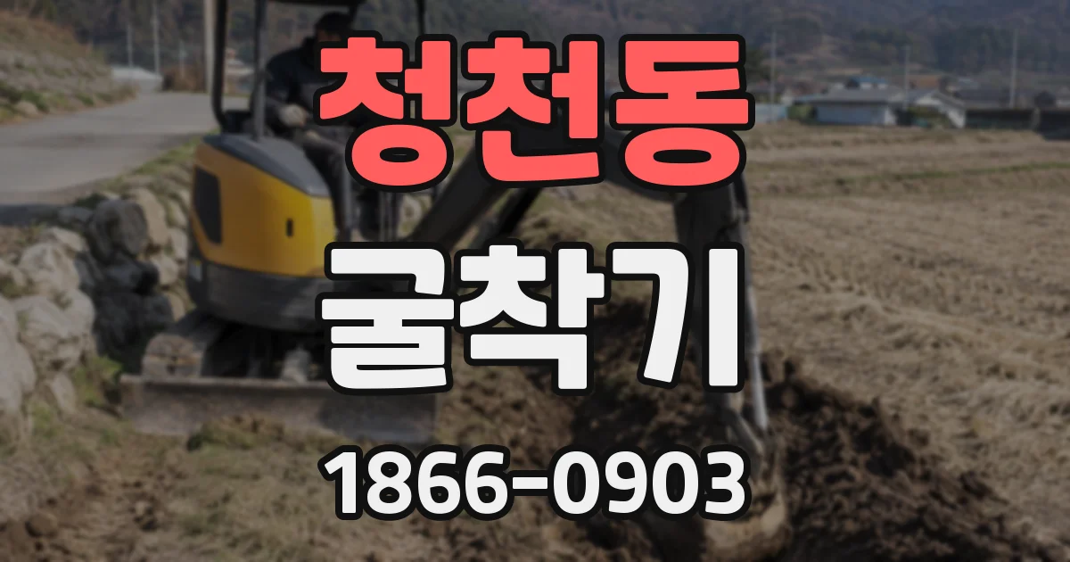청천동 굴착기