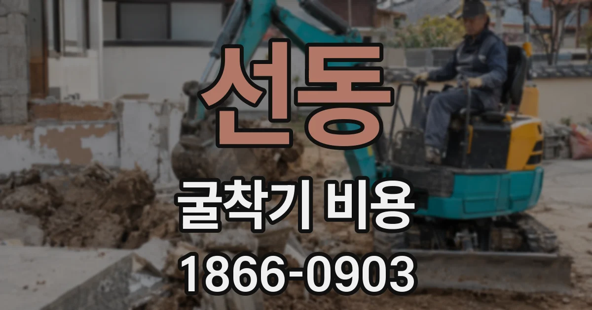 선동 굴착기 비용