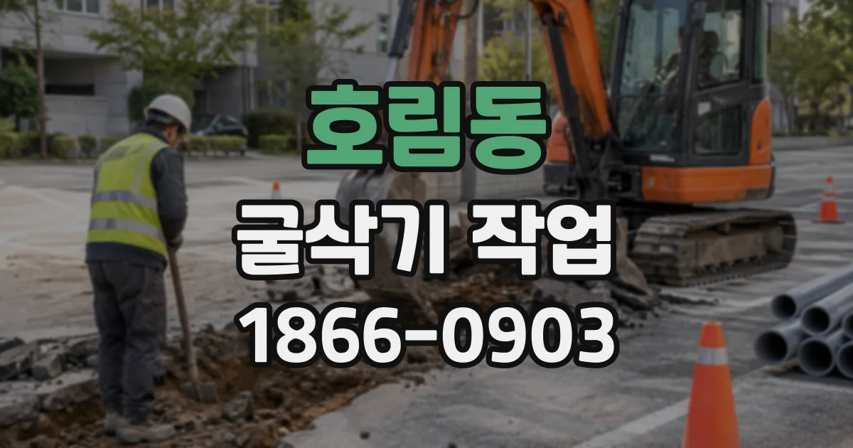 호림동 굴삭기작업