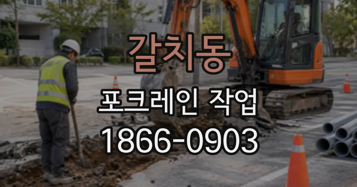 갈치동 포크레인작업