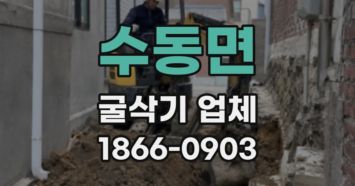 수동면 굴삭기 업체