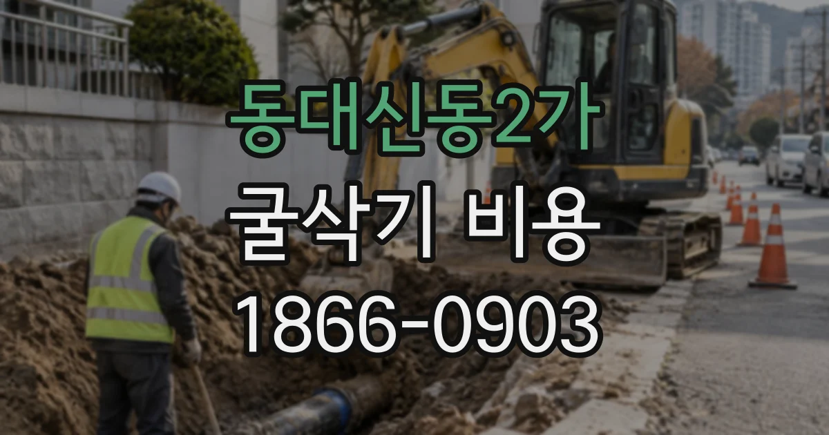 동대신동2가 굴삭기비용