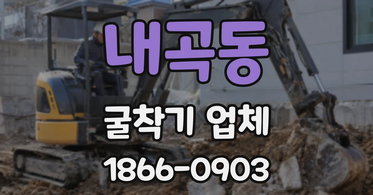 내곡동 굴착기 업체