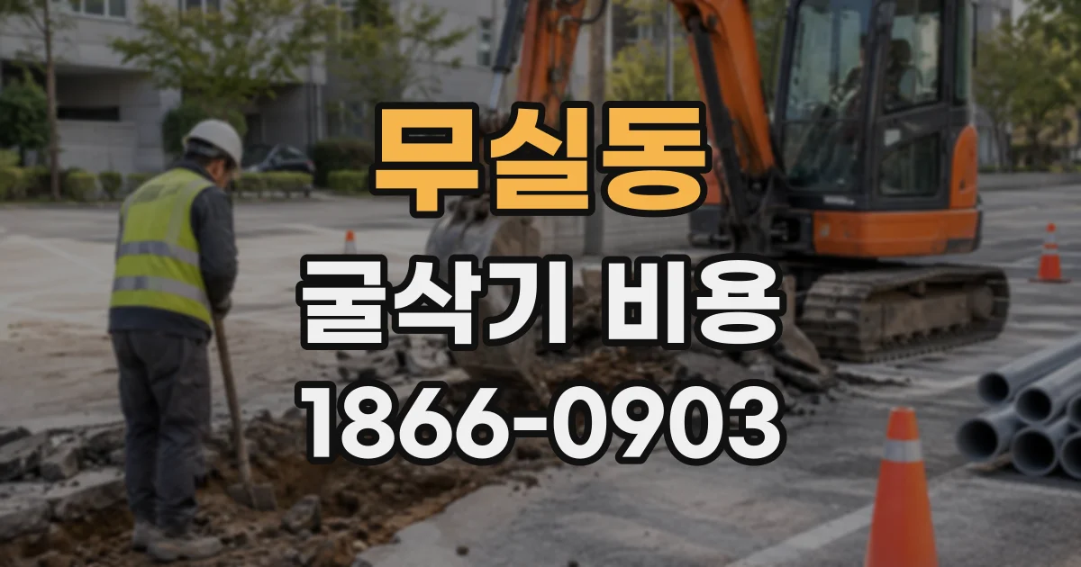 무실동 굴삭기비용