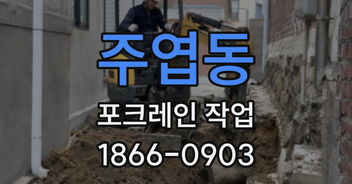주엽동 포크레인 작업