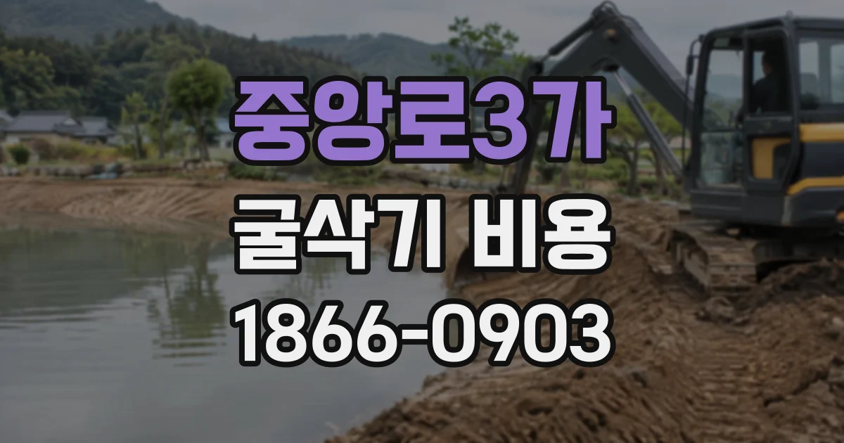 중앙로3가 굴삭기비용