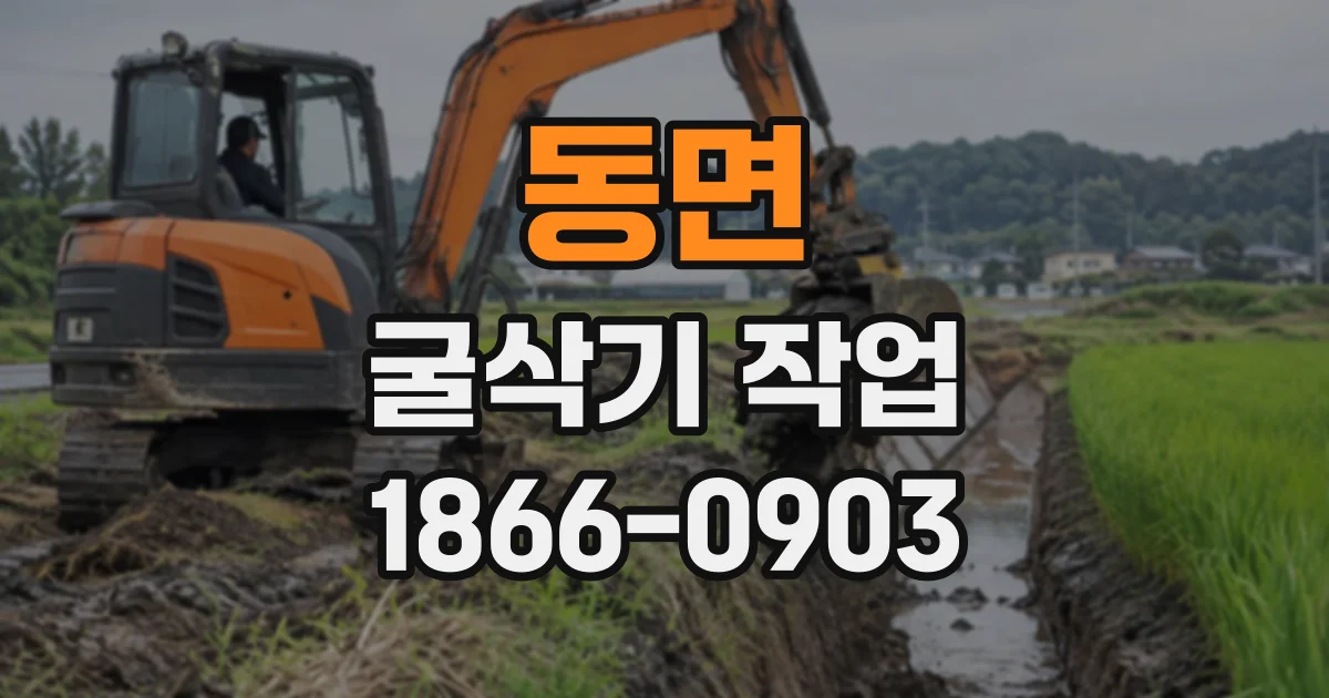 동면 굴삭기작업
