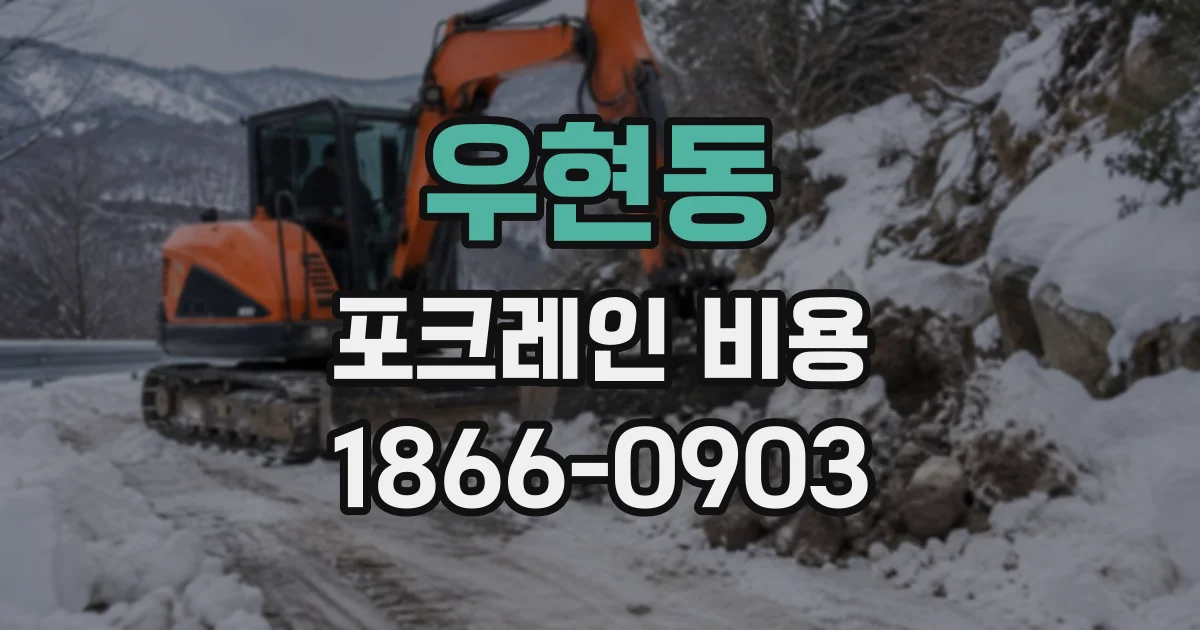 우현동 포크레인비용
