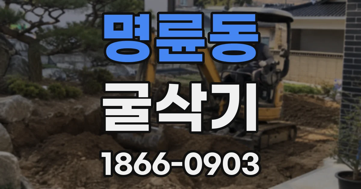 명륜동 굴삭기