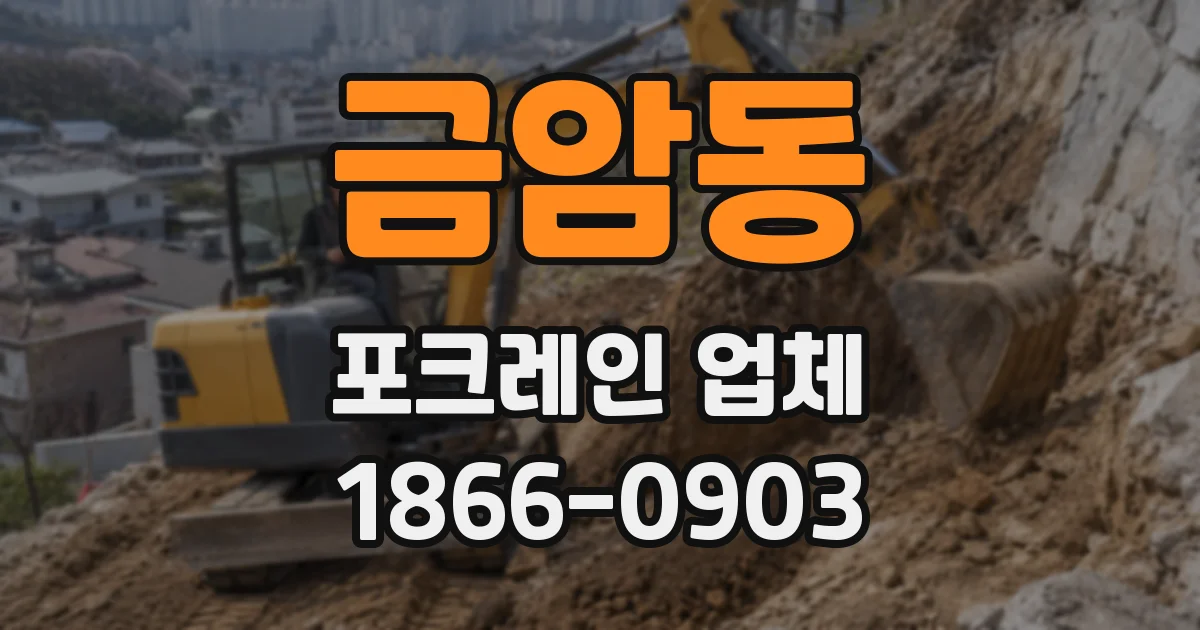 금암동 포크레인 업체