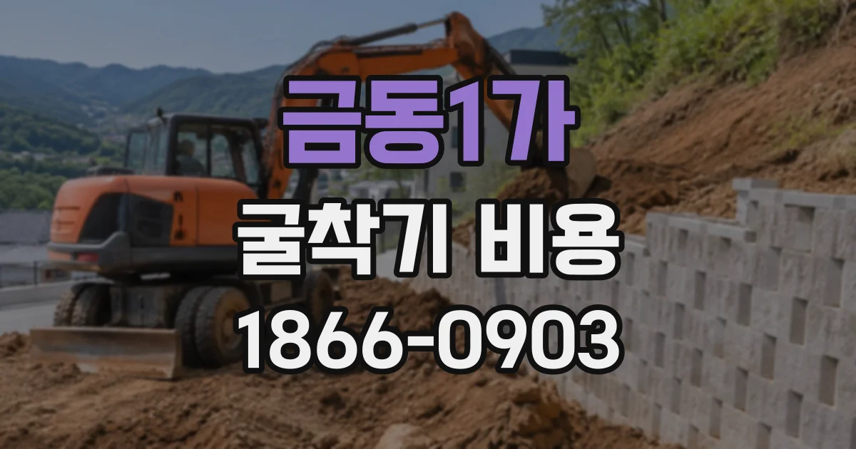 금동1가 굴착기비용