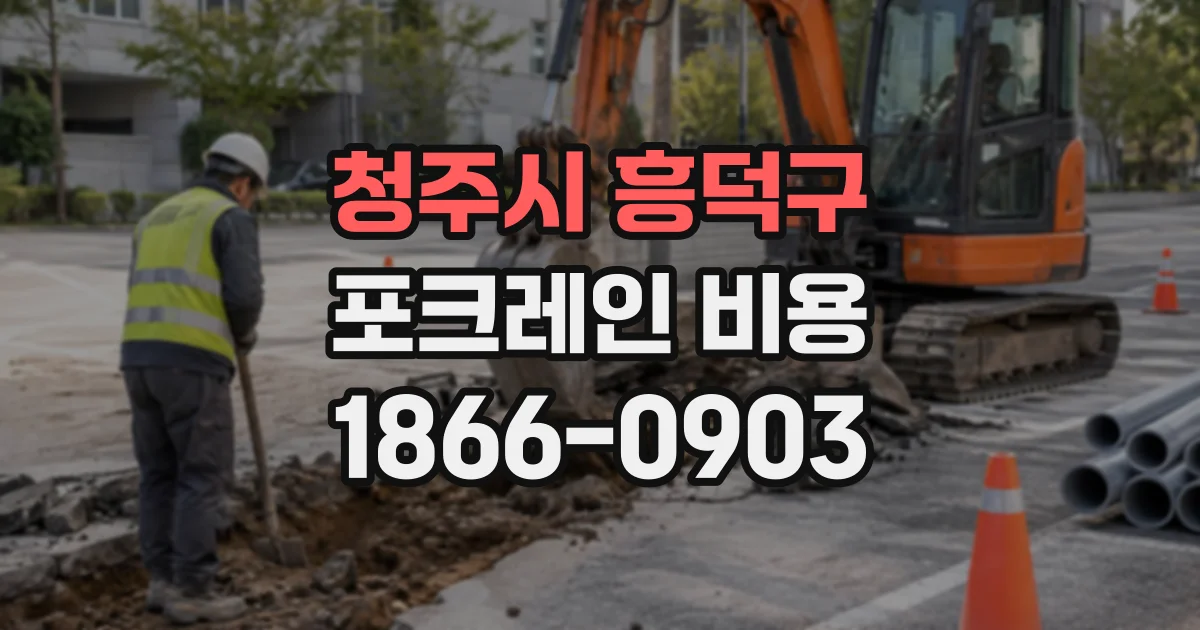 청주시 흥덕구 포크레인비용