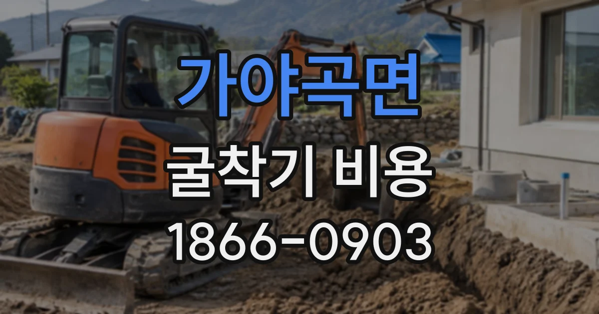 가야곡면 굴착기비용