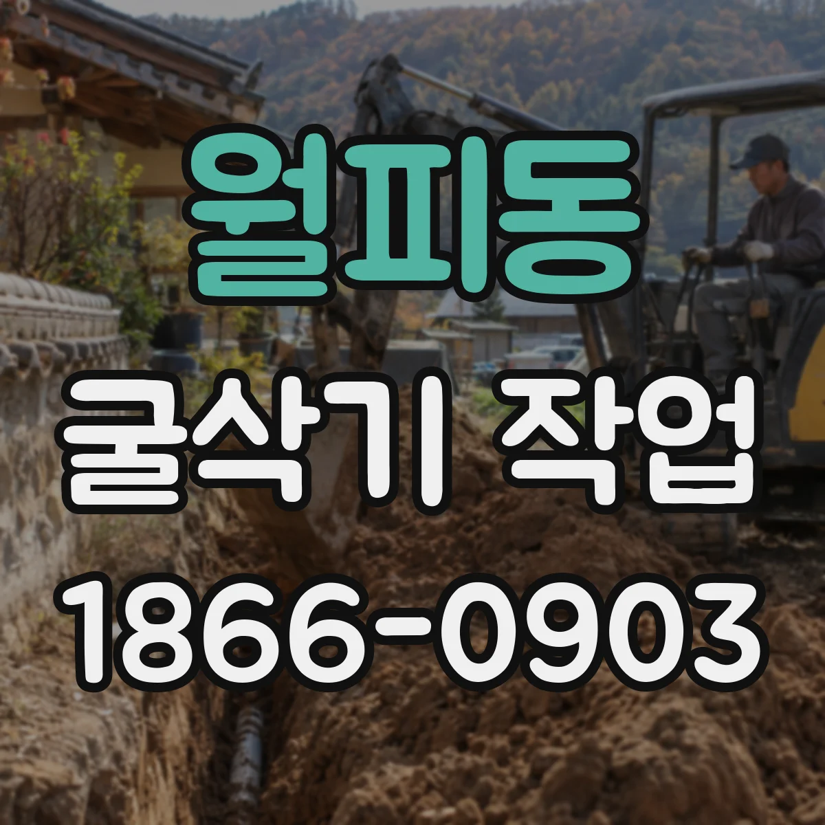 월피동 굴삭기 작업