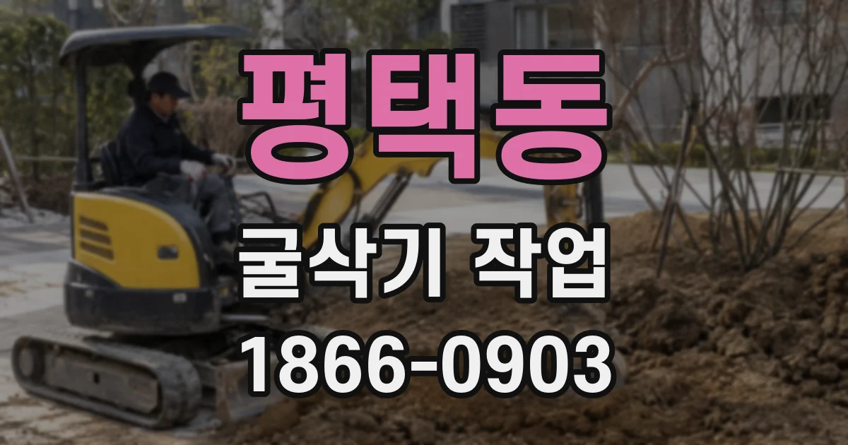 평택동 굴삭기 작업