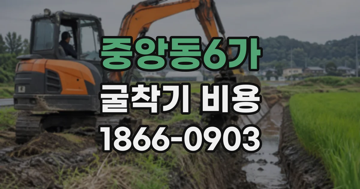 중앙동6가 굴착기비용