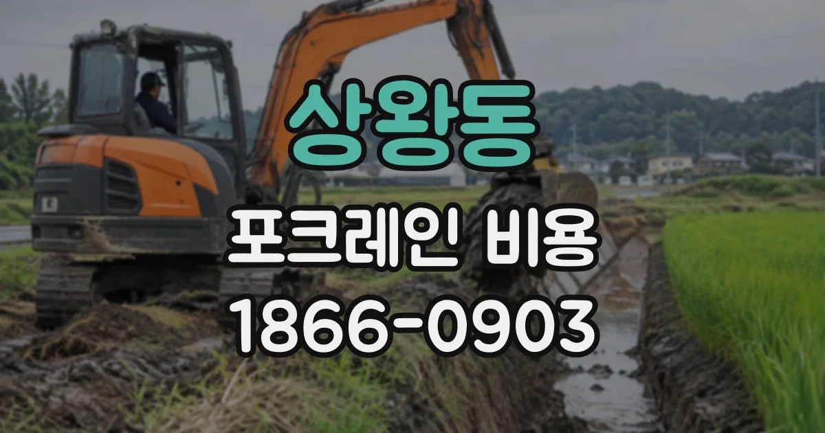 상왕동 포크레인비용