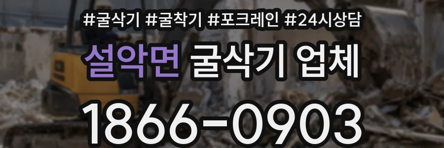 설악면 굴삭기 업체