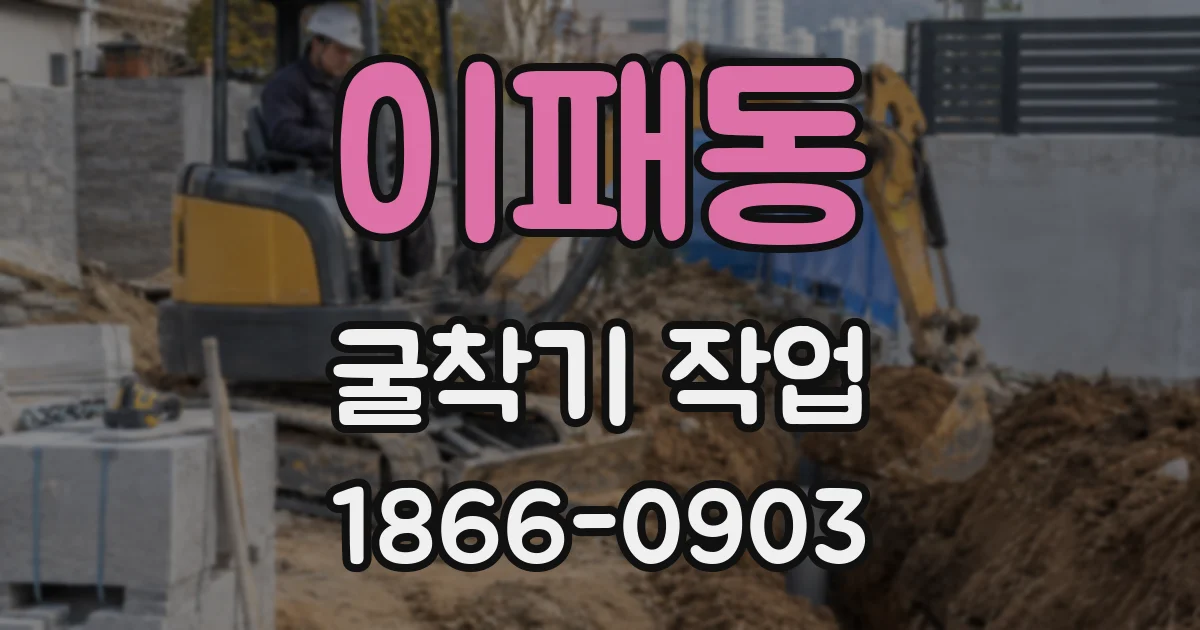 이패동 굴착기 작업