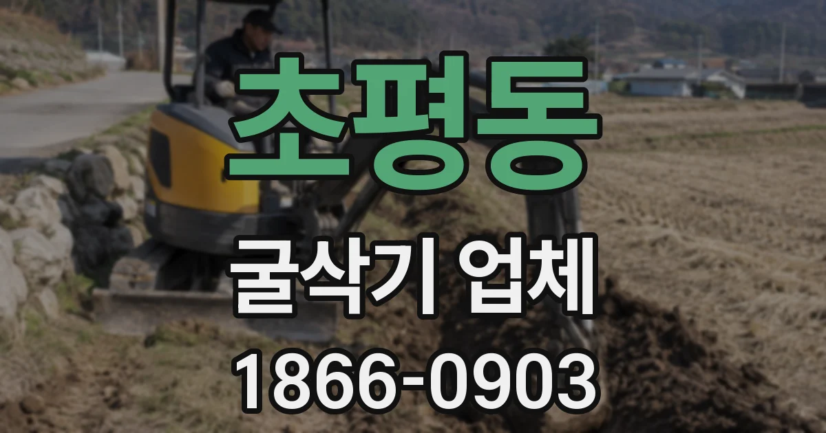 초평동 굴삭기 업체