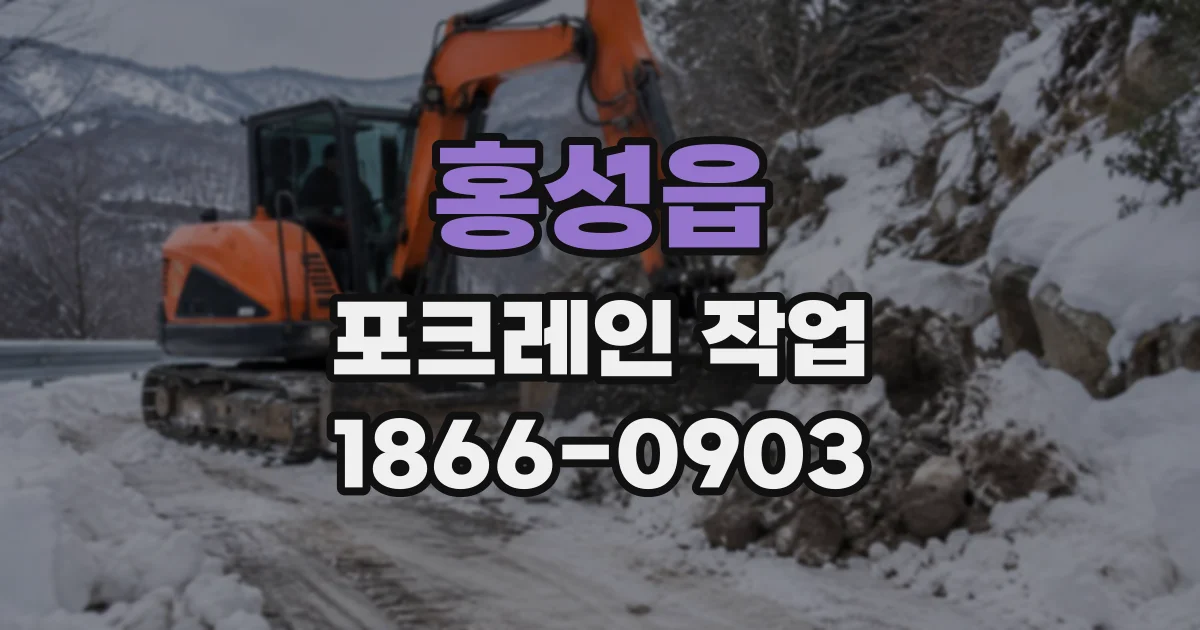홍성읍 포크레인작업