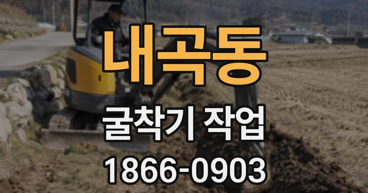 내곡동 굴착기 작업