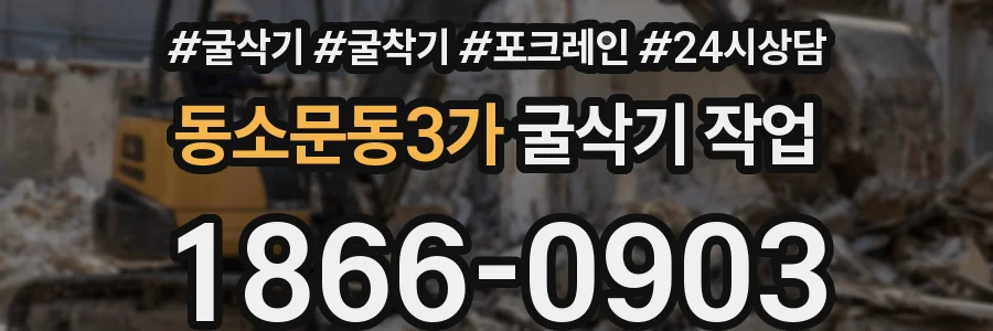 동소문동3가 굴삭기 작업