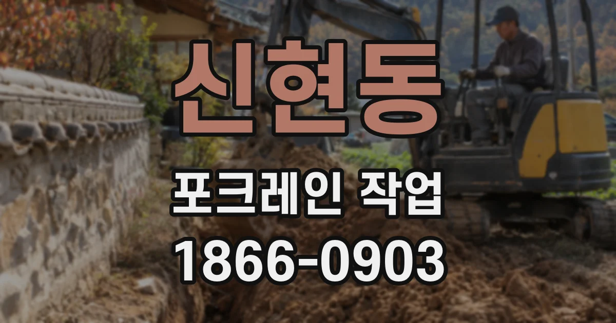 신현동 포크레인 작업