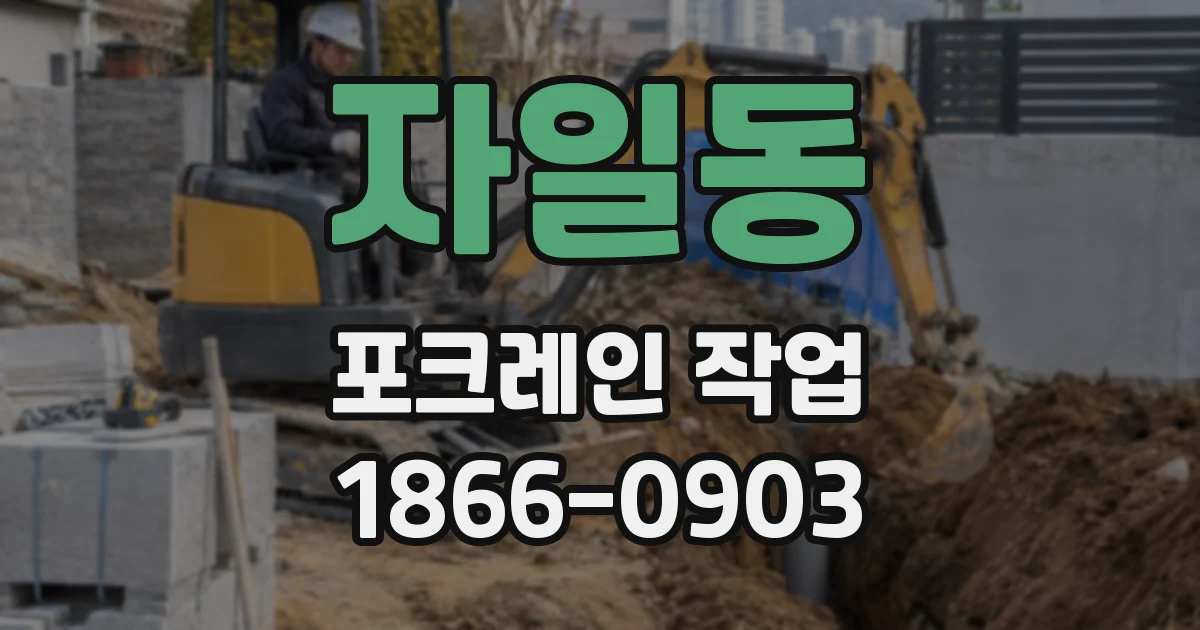 자일동 포크레인 작업