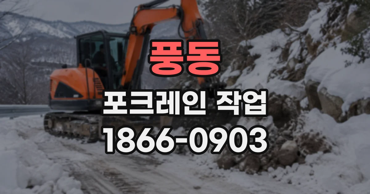 풍동 포크레인작업