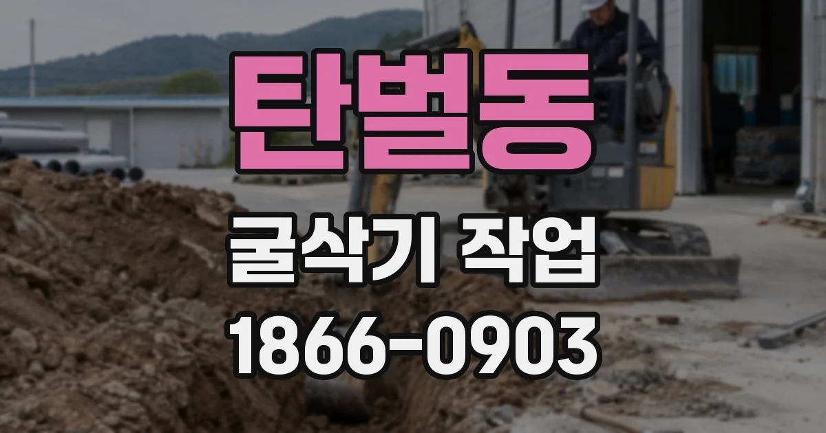 탄벌동 굴삭기 작업