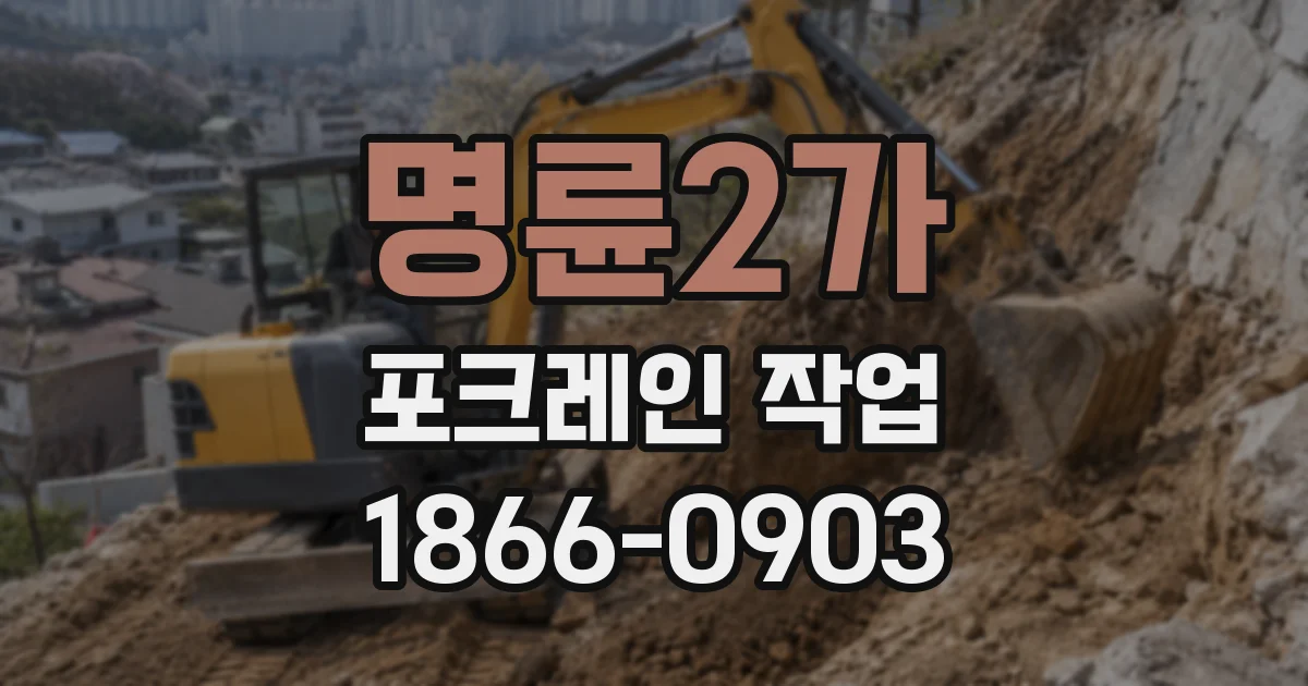 명륜2가 포크레인 작업