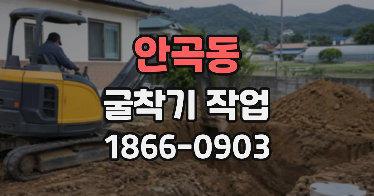 안곡동 굴착기작업