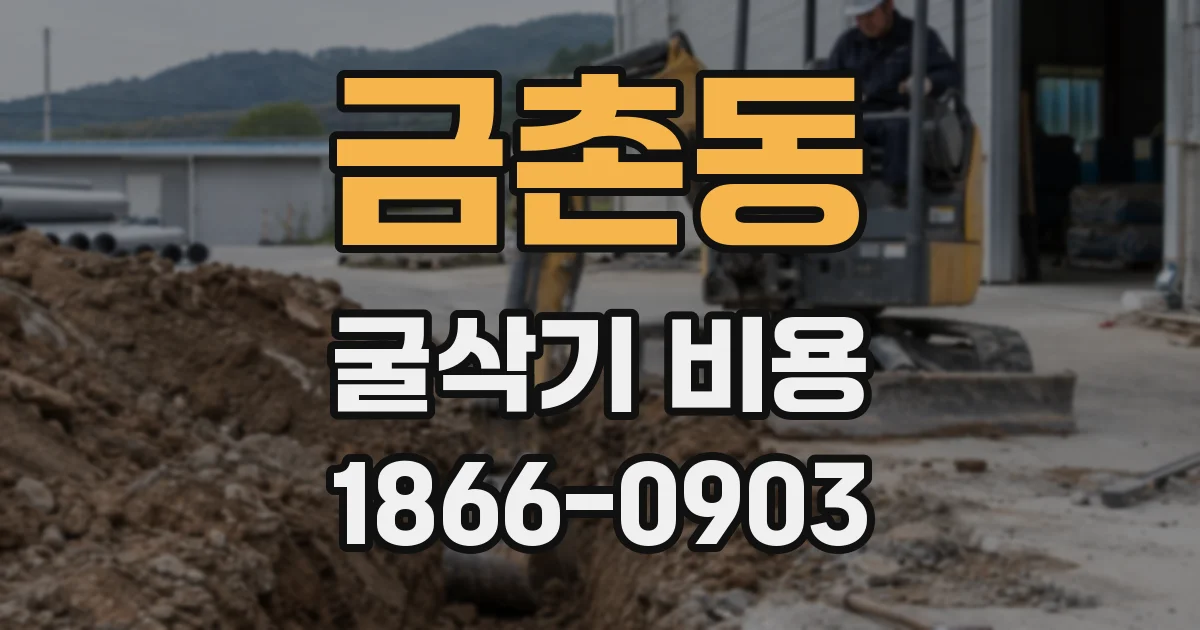 금촌동 굴삭기 비용