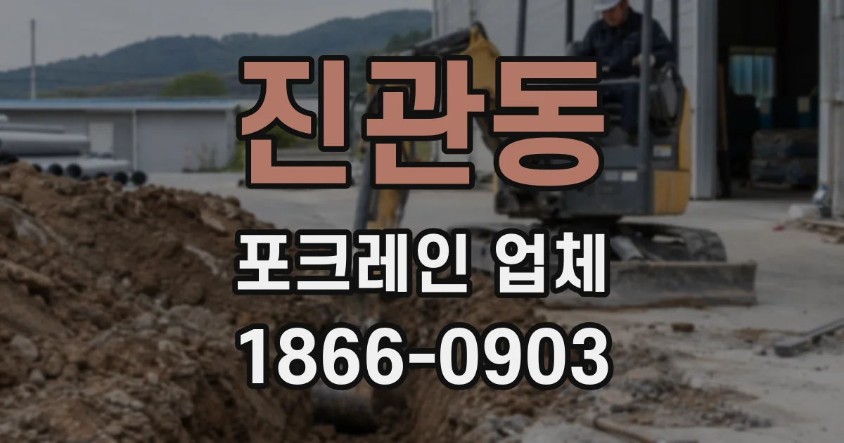 진관동 포크레인 업체