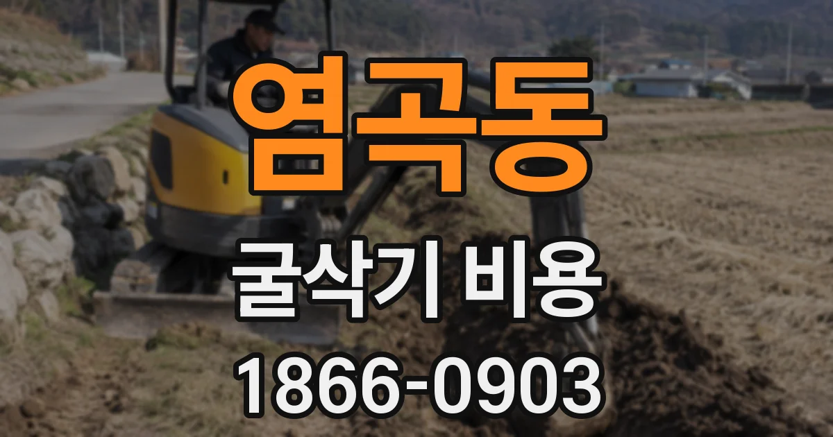염곡동 굴삭기 비용