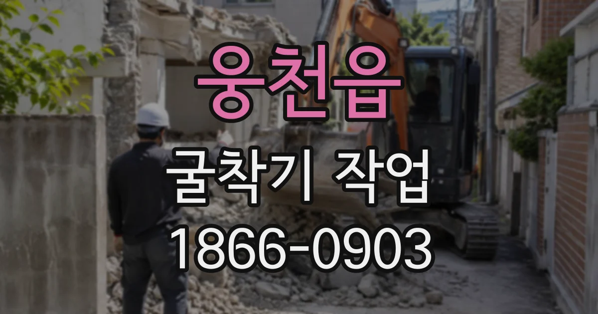 웅천읍 굴착기작업