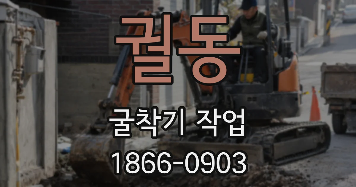 궐동 굴착기 작업