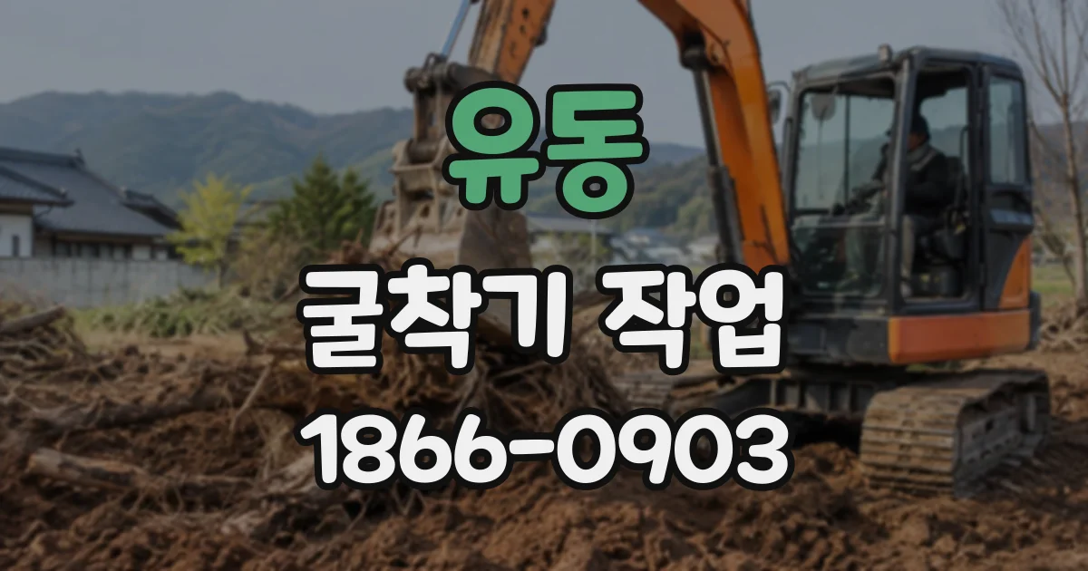 유동 굴착기작업