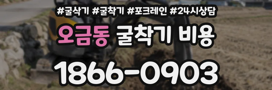 오금동 굴착기 비용