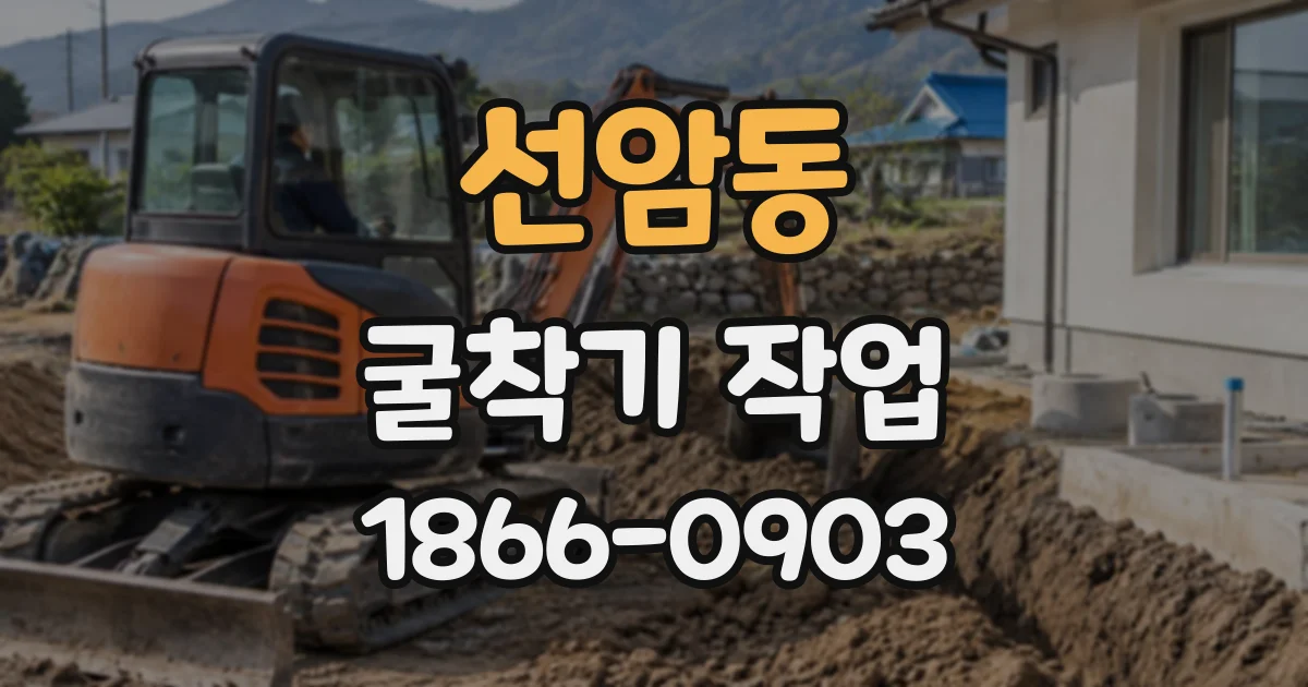 선암동 굴착기작업