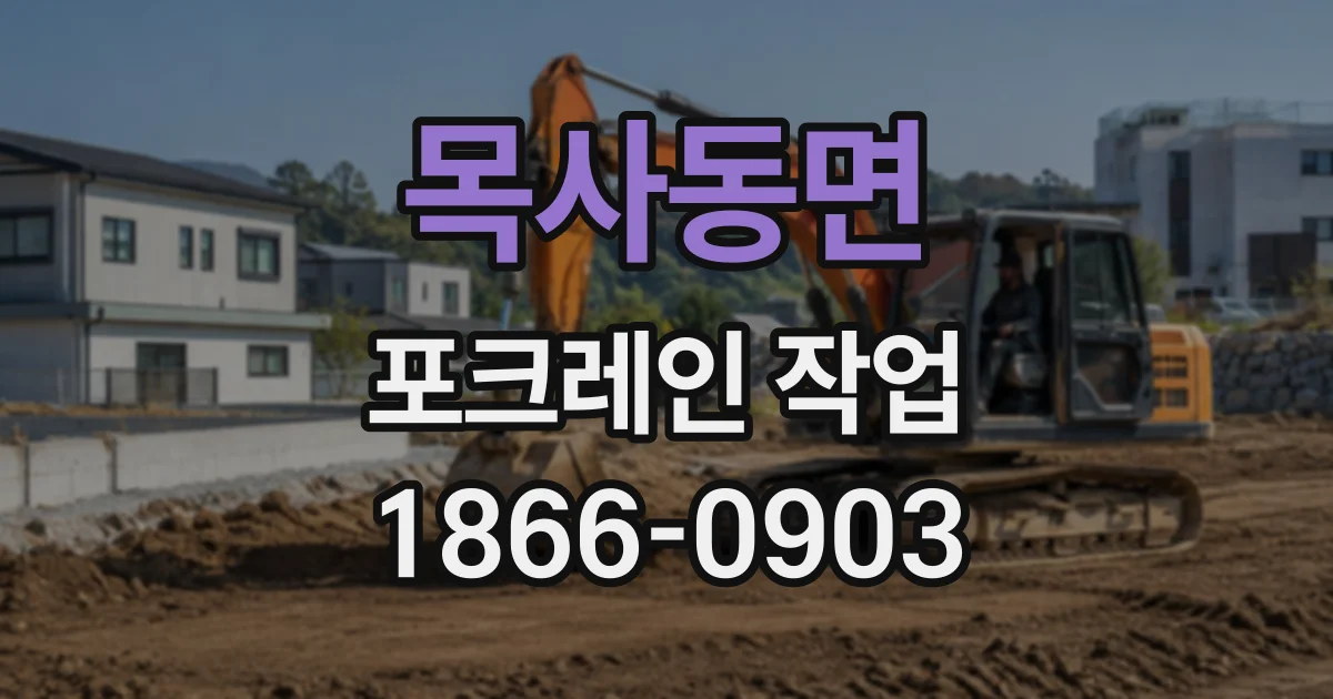 목사동면 포크레인작업