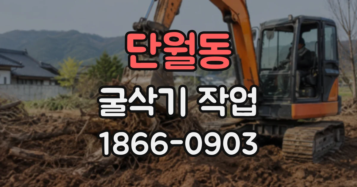 단월동 굴삭기작업