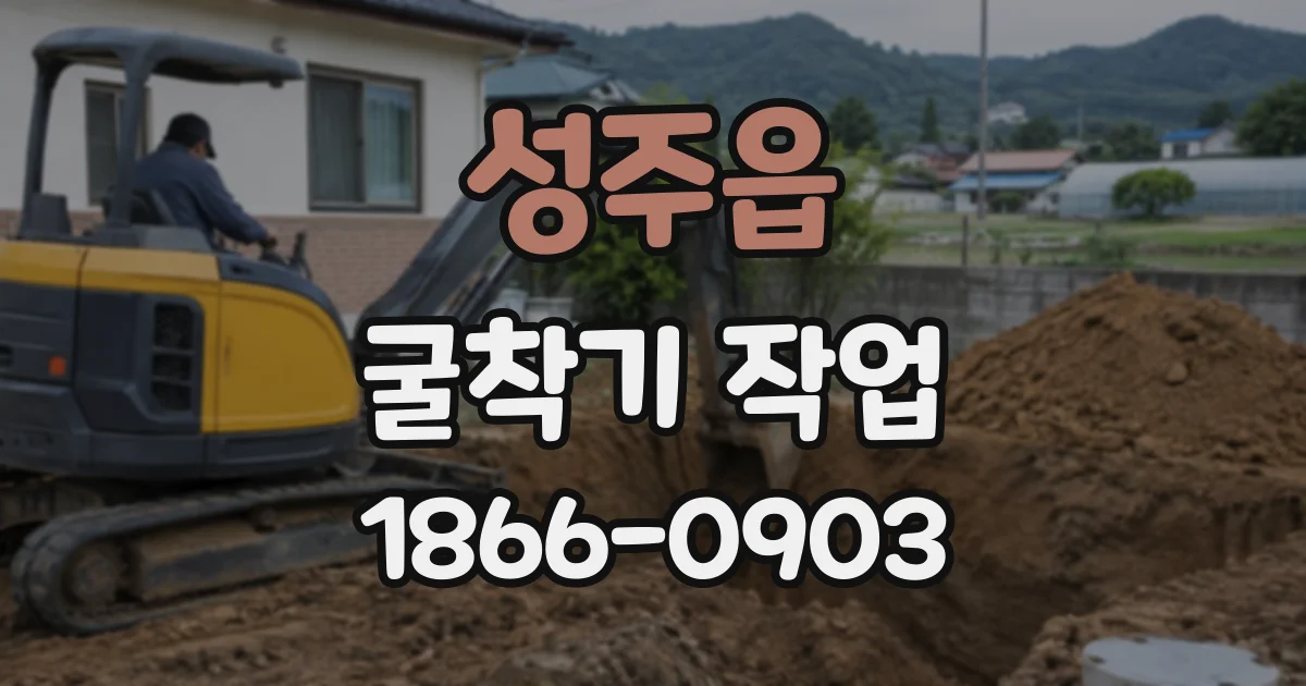 성주읍 굴착기작업