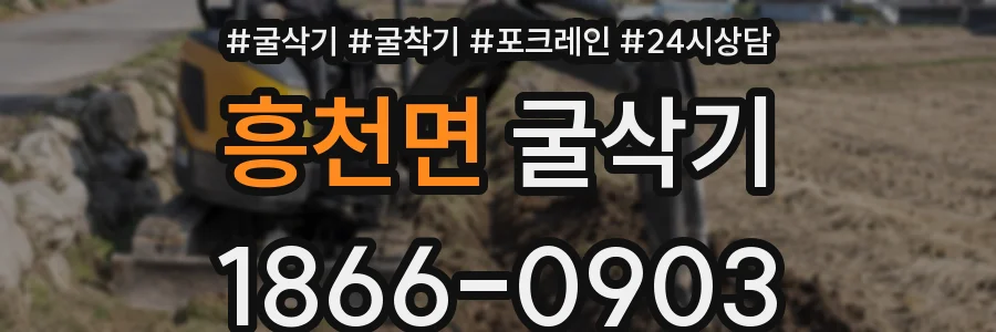 흥천면 굴삭기