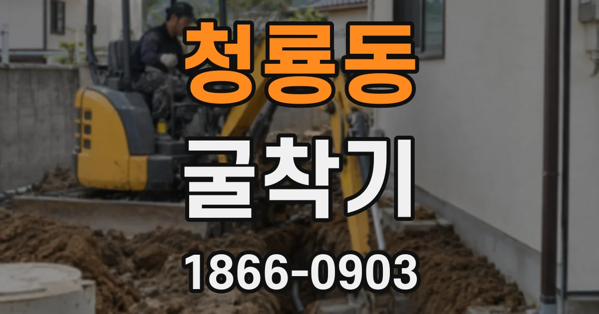 청룡동 굴착기