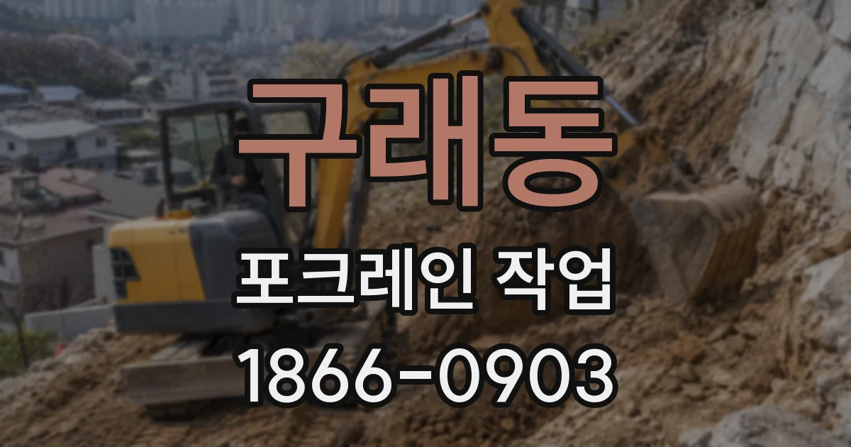 구래동 포크레인 작업