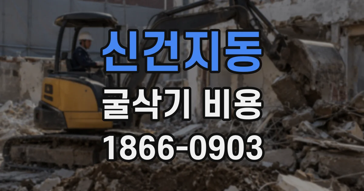 신건지동 굴삭기 비용