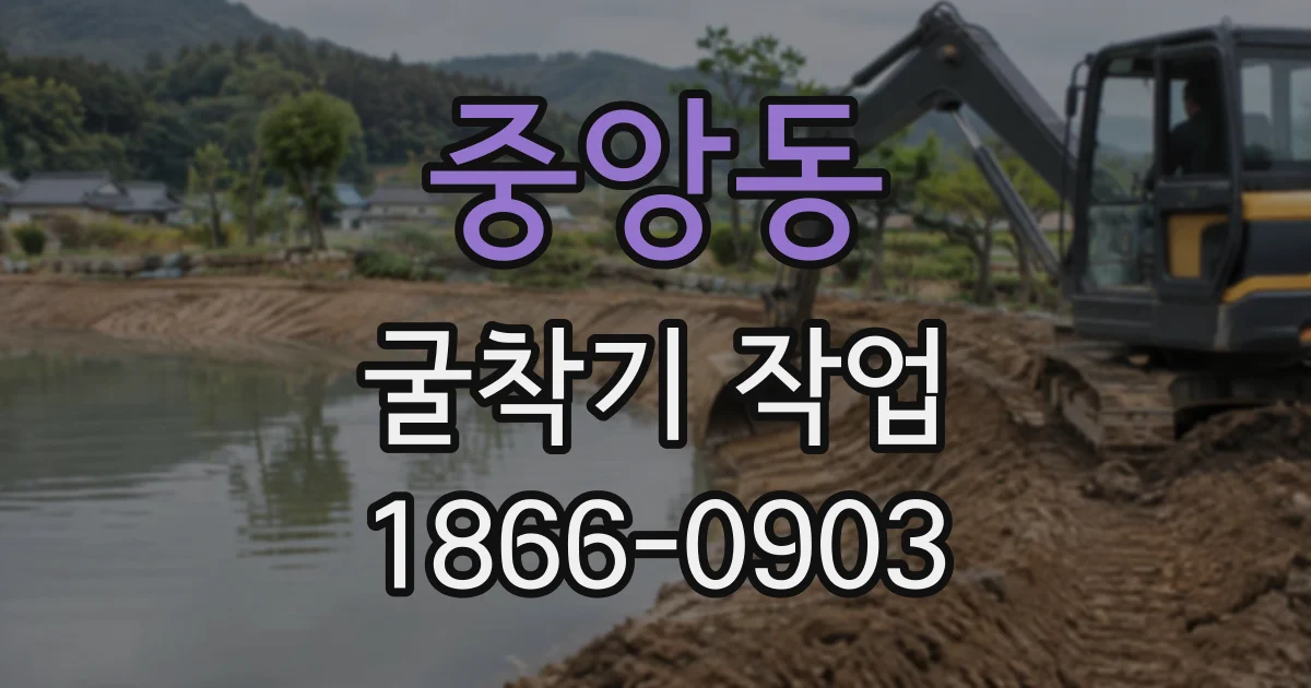 중앙동 굴착기작업